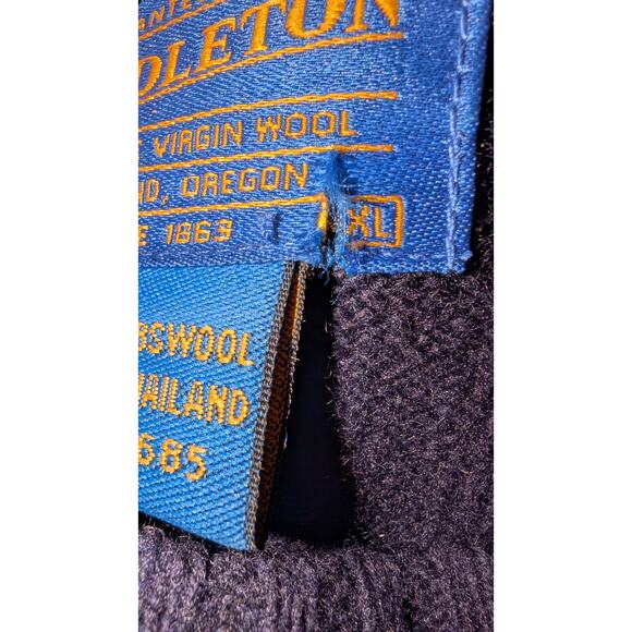 Womens Pendleton 100% Virgin Lambswool Argyle Crewneck Sweater Blue Green XL - Picture 5 of 5